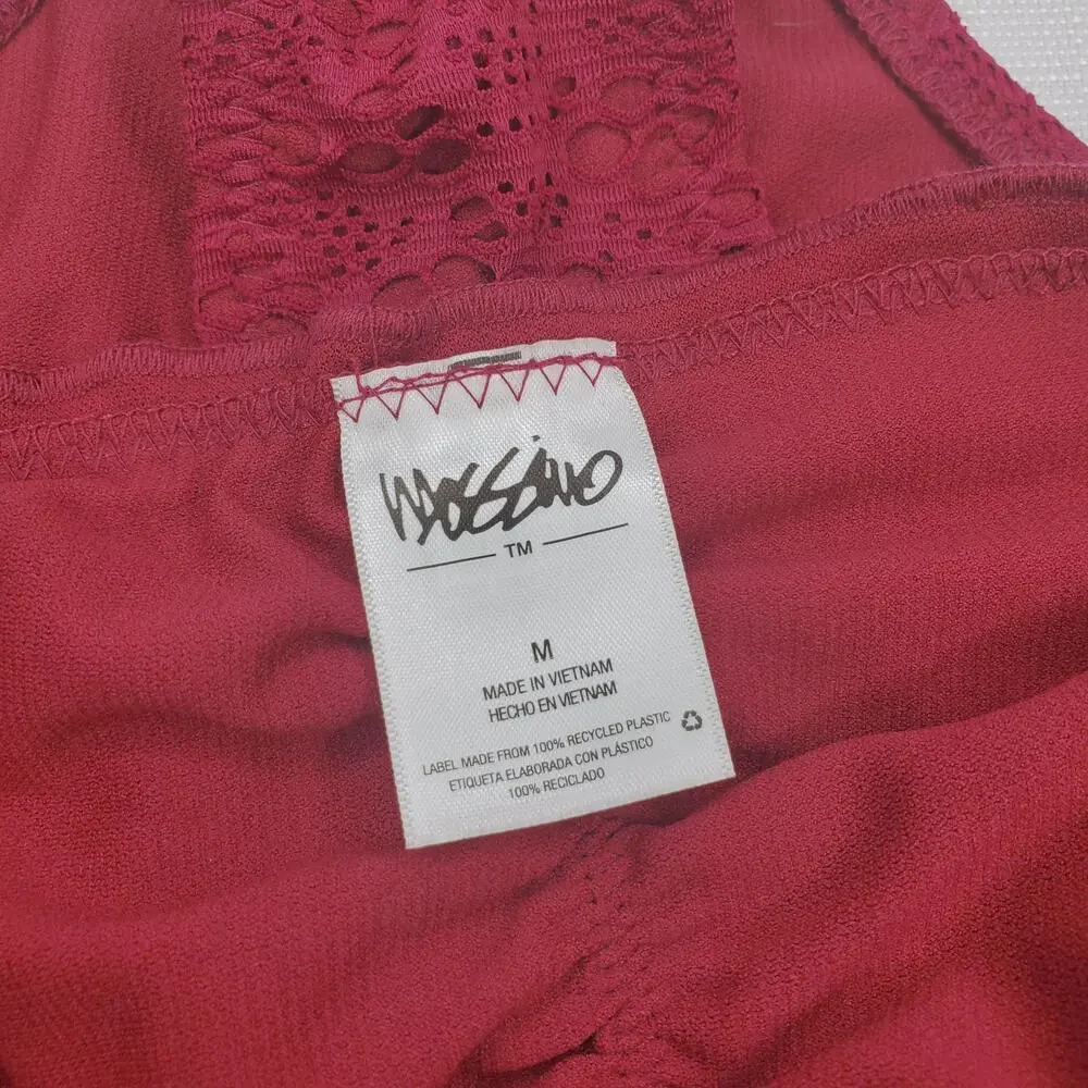 Mossimo Lace Overlay High Rise Rouched Bottom Swim Bottoms - NWT, M